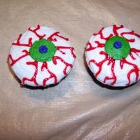 Eyeballs These are the cupcakes that I made for my nieces halloween party.