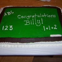 Chalkboard Cake This is the other cake that I made for my nephew's kindergarten graduation.