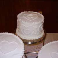 1St Wedding Cake! !st wedding Cake for a friend. she wanted the tiers separated.