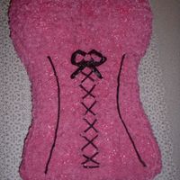 Bustier Cake I made this for a friends bridal shower. Edible cake glitter makes it sparkle. It was a triple chocolate cake with raspberry mocha mousse...