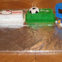 Train Cake Train cake for celebrating three birthdays my son is turning 1 and two of his cousins are turning 4 and 6 years old. I am new to cake...