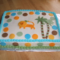 Baby Shower this cake was made to match the baby shower decorations