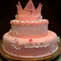 Princess Crown Cake This cake is for my daughter's friend's princess theme birthday. I was intimidated to make a castle so I settled on a crown =)...