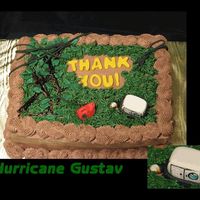 Hurricane Gustav - Thank You! I made this cake to thank someone who really assisted my family in the aftermath of Hurricane Gustav. I live in an area that was hardest...