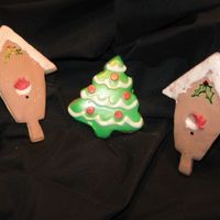 Christmas Cookies NF sugar cookies and NF sugar cookies w/ eggnog & chocolate with Antonia's icing and/or Chocolate Fondant (Satin Ice)