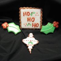 Christmas Cookies NF sugar cookies and NF sugar cookies w/ eggnog & chocolate with Antonia's icing.