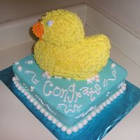 Rubber Ducky Rubber Ducky-Themed Baby Shower. Wilton Duck 3D pan -- Super Easy!