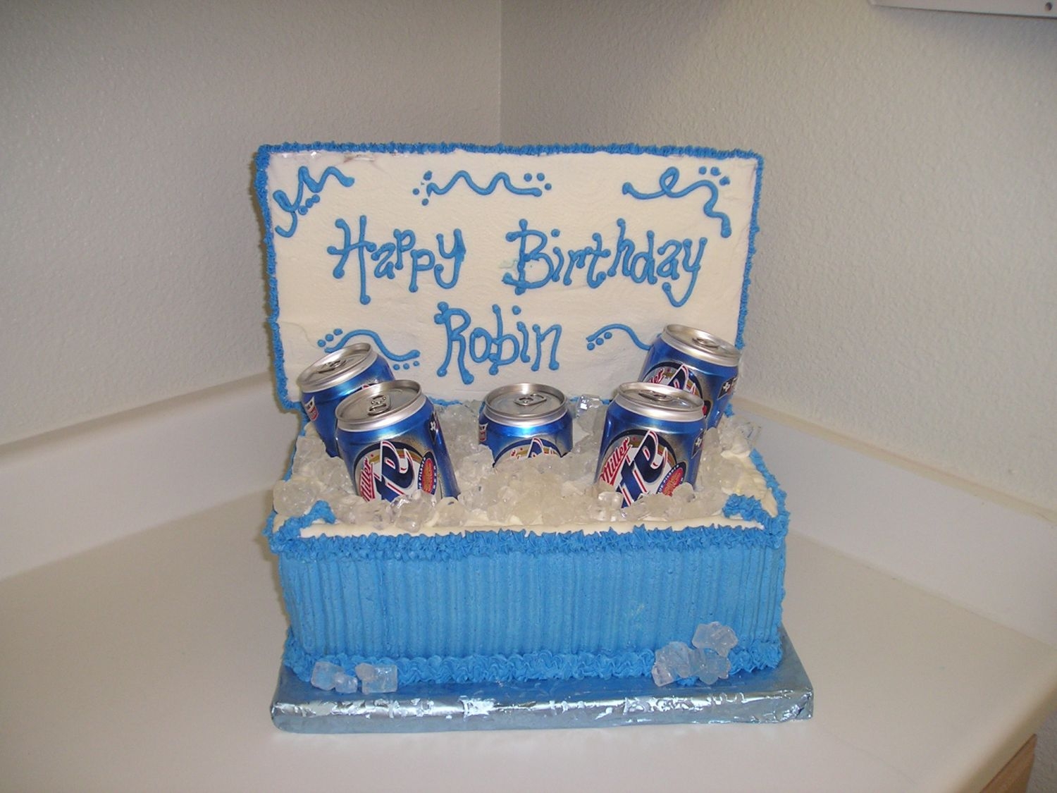 Cooler Cake This was a great cake...until the neighbor's dog at the entire thing before the guests could cut the cake! Yes, the dog was fine (and...