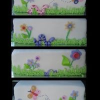 First Birthday Made to match the tablecloth. fondant accents