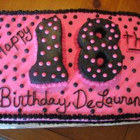 Pink And Black Polka Dot Cake 