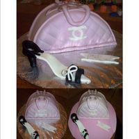 Sues Cake 10 inch round, fondant purse and shoe. My first attempt at a purse cake and shoe. I need more practice but I had fun! ...and my next lesson...