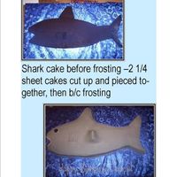 Shark Birthday Cake 2D shark birthday cake, bc frosting.