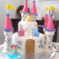 Princess Tower Cake This cake was made this past weekend by me for my daughter 3rd birthday party. I decorated it with buttercream frosting. It has strawberry...