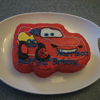 Lightning Mcqueen Cars Cake I am kind of disappointed with how this cake turned out. Against my better judgement, I made my own icing (I usually buy it from a cake...