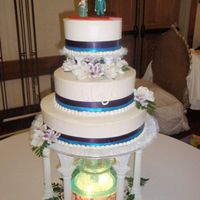 Aman Wedding done in Ivory butter cream with monogram