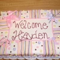 Baby Hayden 1/4 sheet all butter cream