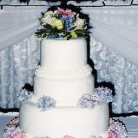 Spring Posies Round layers decorated with Spring flowers.