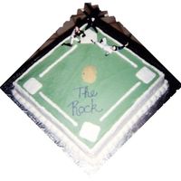 Local Softball Team Simple slab simply decorated with winning slide. Brown Sugar sand mound.