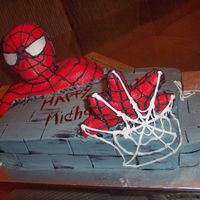 Spiderman 3-D All cake & buttercream 3-D cake