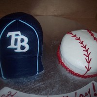 Tampabay Baseball Cap Baseball cap-Tampa Bay ---buttercream icing
