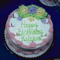 Keishla's Birthday Yellow cake with bc icing and filling