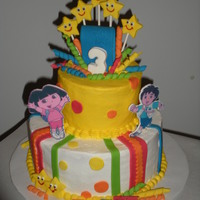 Dora&diego This was for twin boy and girl 3rd b-day. Client saw somewhere else and i just duplicated it to the best of my ability.