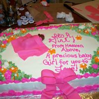 Sisters Babyshower? My first fondant baby I did for my sisters babyshower. They loved the cake.