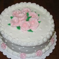 Rose Cake This is my second cake to make in Course I. Had much fun doing this.