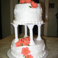 Petunia Tier This is my Course III final cake. BC icing and petunia flowers are royal icing.