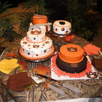 Auburn/mechanical Engineering Groom's Cake This is the groom's cake trio for my brother's rehearsal dinner. He's a graduate of Auburn with Mechanical Engineering...
