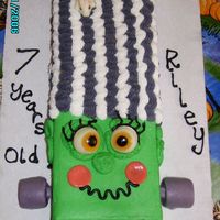 Bride Of Frankenstien Fun cake to make! Got inspiration from a few others I saw on this site. Thanks!!