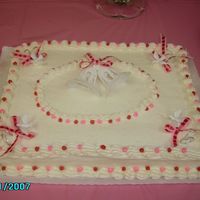 Bridal Shower Yellow cake with strawberry filling. Made for my future neice-in-law's shower. All she said was that they were having pink and red...