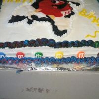 M&m's Birthday Cake i made this cake for my moms 45th birthday, and it was my first butterecream transfer.