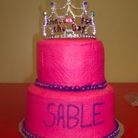 Princess For The Day....birthday Party BC frosting with chocolate cake. It was so much fun.