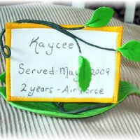 Placement Card This is the front of the placement card. The cake will be like a family tree branch. All sugarpaste.