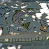 A Fish For Carl All buttercream icing. The fish was not the greatest because no one at the party could figure out what kind of fish it was. Doesn't...