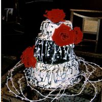 Black And White Cake 3 tier cake i made for my own house warming, I am now working full time and i did this cakekind of quick, i would have liked it to come out...