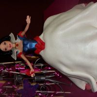 Snow White snow white doll cake, one of three cakes for my daughters b day.