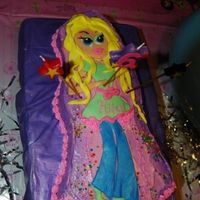 Fashion Doll Cake Buttercreme with Fondant doll