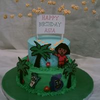 Dora Cake Buttercream with candy melt decorations.