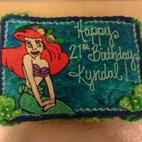 Little Mermaid All B/C. I traced the image onto a frosting sheet...cut it out and then filled it in on the cake. It works really well!