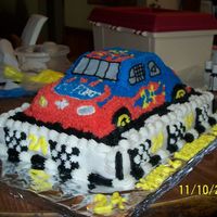 My Sons Jeff Gordon Cake Another one done - I had a lot of fun making this one! My son's request for his party tomorrow - he loves NASCAR and Jeff Gordon and...