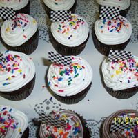 Nascar Cupcakes For my sons class today. 2nd of 3 parties I have to bake for ..... the big one is this weekend where he has requested a Jeff Gordon 3D car...