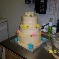 Anniversary Cake Okay - my first time doing a 3 tier cake - for my parents 30th anniversary party this weekend. The tiering wasn't too difficult, but I...