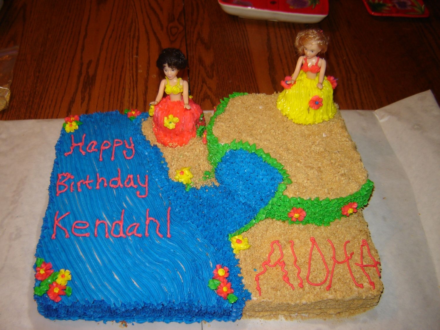 Cake For 5 Yr Old Luau Birthday Party 