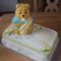 Baby Poo This is one of the first cakes i made- before I knew how to smooth icing,obviosly! The yellow flowers in the corners are royal icing...