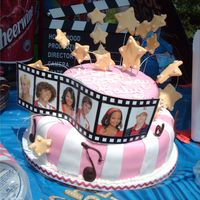 Hsm Cake This cake was for my daughter's 6th birthday. She loves HSM!!! The whole cake is fondant except for the filmstrip. Thanks for looking...