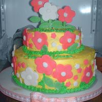 Grandma's Cake I did this cake for my grandma for mother's day. She loved it. Buttercream icing with fondant accents