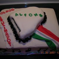 Piano And A Russian (I Think) Flag piano and russian flag I forget what the cake says it's been a while since I made this one