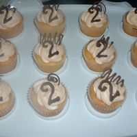 2Nd Birthday Cupcakes This is my son's 2nd Birthday cupcakes. The cupcake is tropical dream and the icing is mango buttercream. the number is made out of...
